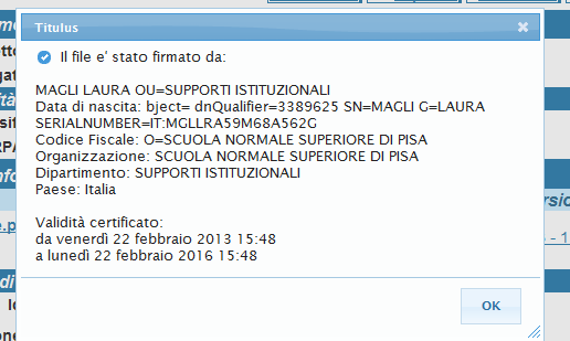 4.2 Verifica di pdf firmati I file pdf firmati possono essere visualizzati sia con Acrobat Pro o Adobe Acrobat Reader DC, allo stesso modo dei pdf non firmati.