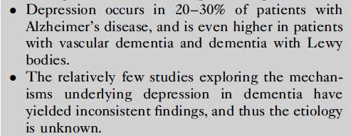 La depressione nella demenza La depresione è una delle maggiori comorbidità nella demenza La
