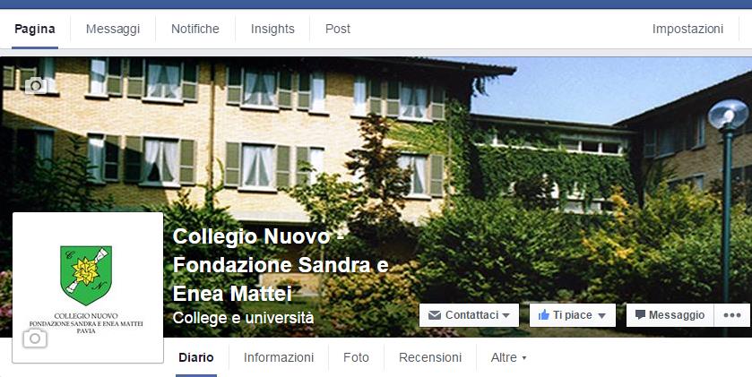 La pagina Facebook Collegio Nuovo