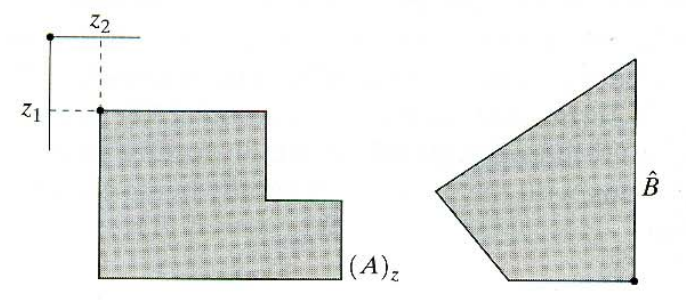 Definizioni preliminari Due definizioni aggiuntive tipiche della morfologia matematica.