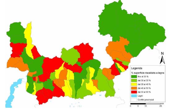 Prendendo in esame alcune recenti indagini (Fonte: Fondazione Lombardia per l Ambiente, Indagine sull utilizzo della legna per il riscaldamento domestico in Lombardia, in Progetto Kyoto Ricerca sui