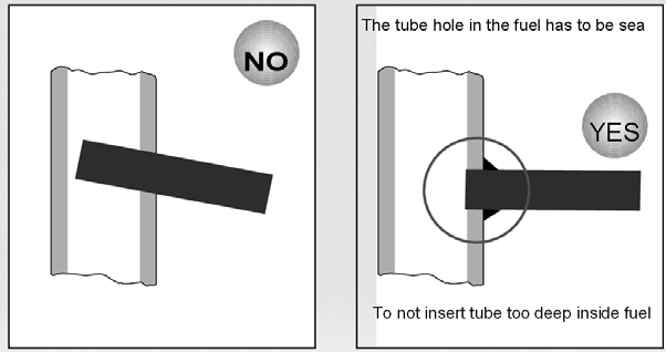 Insulated Flue CONNECTION TO FLUE The connect the heating equipment to the flue / chimney checking that the exhaust pipe don t take up