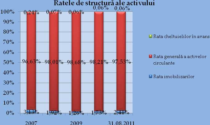 Rata activelor imobilizate reflectă ponderea elementelor patrimoniale aflate permanent în patrimoniu şi măsoară gradul de investire a capitalului.