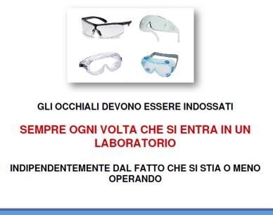 Guanti in lattice o nitrile dipendentemente dalla compatibilità chimica; si devono usare solo se esiste un reale rischio di contatto con un agente chimico pericoloso.