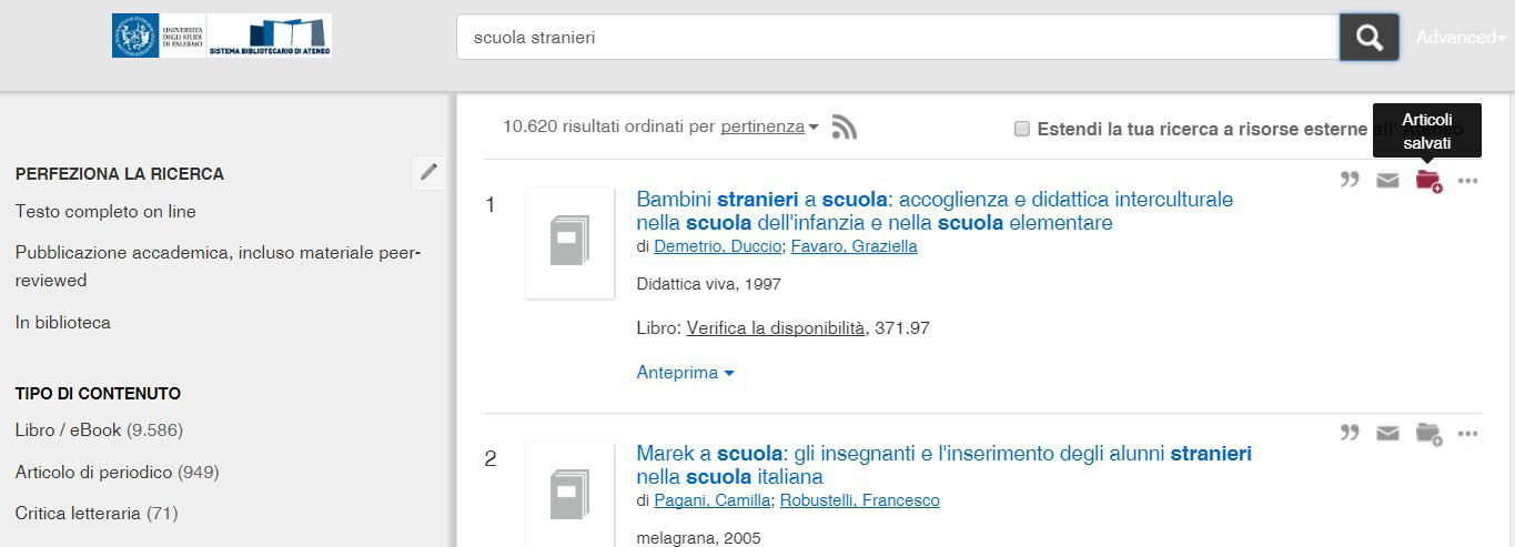 8 Come organizzare la bibliografia La bibliografia è l elenco organizzato delle fonti e delle risorse (libri, articoli, saggi, pagine web ) effettivamente consultate ed utilizzate perché ritenute di