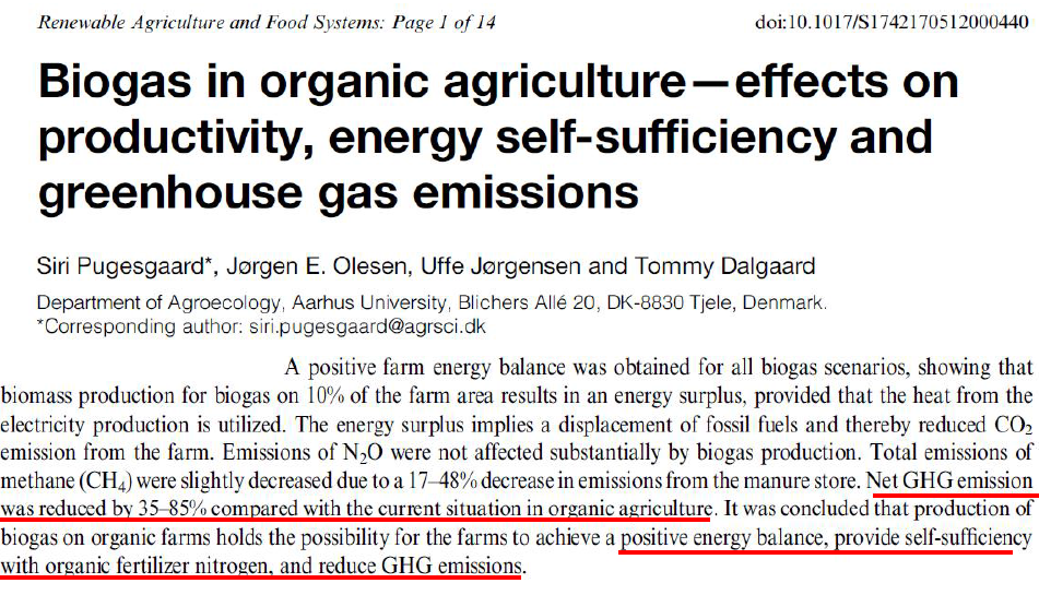 Biogas ed agricoltura