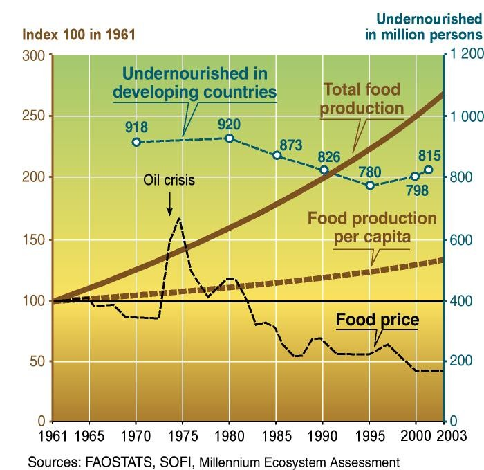 I risultati della rivoluzione verde furono positivi fino al 1995 ma poi il