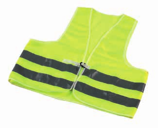 Gilet di sicurezza fosforescente riflette fortemente per una cavalcata sicura durante condizioni di visibilità difficili in giallo segnale con 2 strisce fosforescenti conforme a CE-EN 471 714702 1