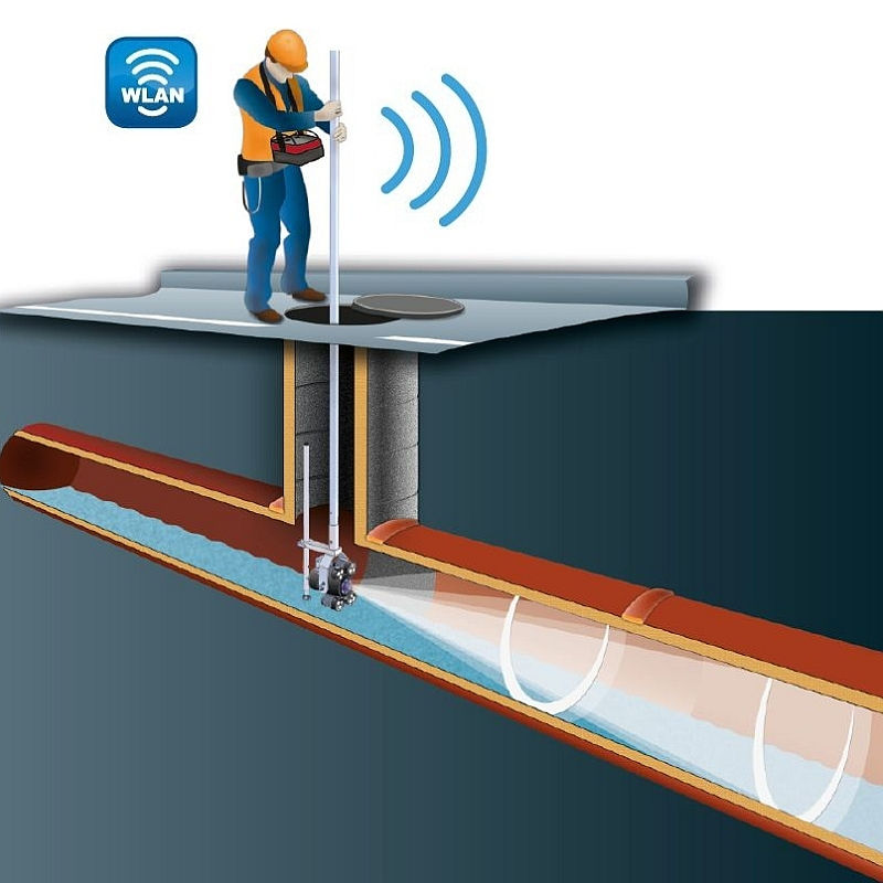 VIDEOISPEZIONE TRASMETTITORE REMOTO (SONDA 512 HZ) TRASMETTITORE GALLEGGIANTE (SONDA 512 HZ) DESCRIZIONE: collegandolo a un cavo per la pulizia degli scarichi o a un tubo ad alta pressione, il