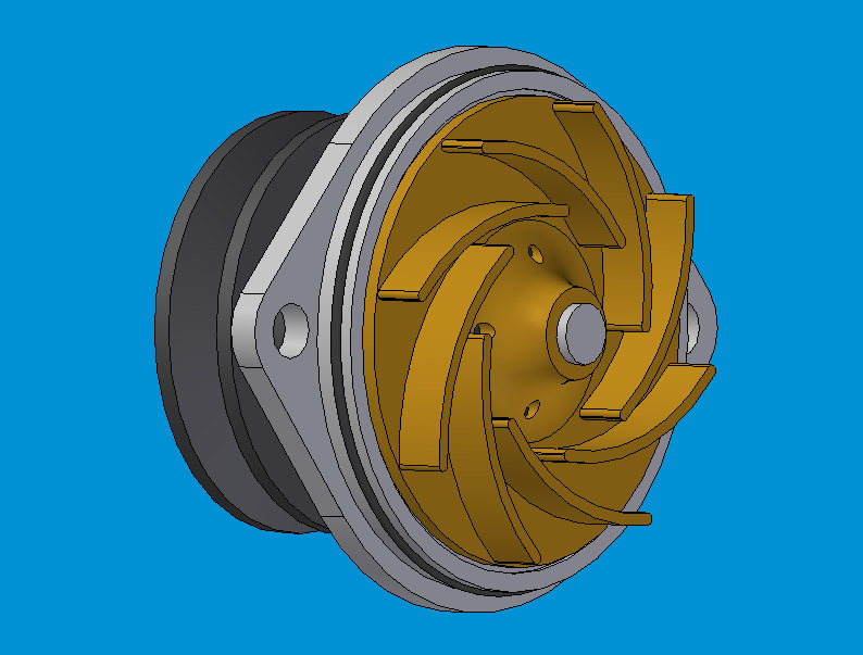 Sistema di raffreddamento motore Motore con raffreddamento a liquido Componenti: - pompa per liquido refrigerante, con