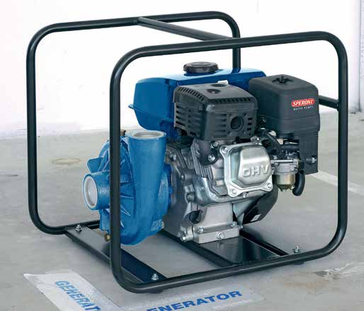 LC GASOLINE WATER PUMP - 4 STROKE APPLICAZIONI Motopompa centrifuga monogirante a benzina portatile, particolarmente adatta per l approvvigionamento e la distribuzione di acque pulite e chiare in