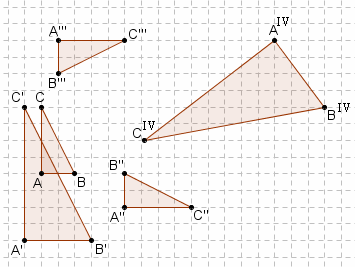 8a, 8b) Ecco due coppie di triangoli simmetrici l uno dell altro rispetto ad una certa retta. Per ciascuna coppia, disegna la retta.