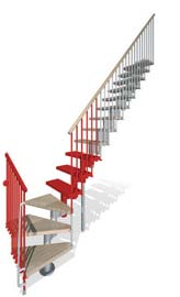 Kompact / scheda tecnica Kompact è composta da gradini con alzate e da un lato ringhiera. I gradini completi di ringhiera sono larghi cm o cm.
