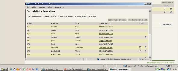 6.1.8 Sezione h) lavoratori in CIG 1. La sezione h) è dedicata all inserimento dei dati dei lavoratori per i quali si sta chiedendo la CIG in deroga 23 2.