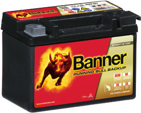 BATTERIE AVVIAMENTO AUTOVEICOLI RUNNING BULL BACKUP Typ Info Box Ah 20 h A EN Application Lunghezza Larghezza Altezza del contenitore Altezza complessiva 1 509 00/AUX 09 9 120 1 10 150 88 106 106 B00