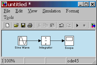 Collegare i blocchi con i segnali Posizionare il puntatore sulla porta di uscita ( > ) del blocco Sine Wave Trascinare l uscita del blocco Sine Wave all ingresso