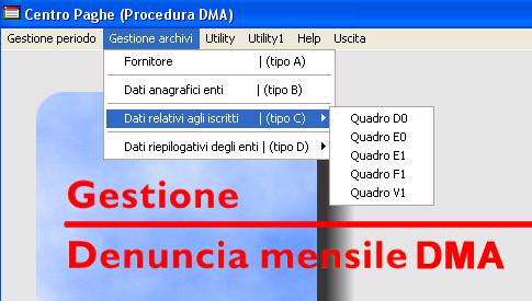 1.4. FRONTESPIZIO Da Gestine archivi / Dati anagrafici enti si accede al frntespizi della denuncia.