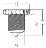 ACCESSORI A MURARE serie MT-3 mini Proiettori Serie MT-3 PER PISCINE IN CEMENTO E LINER mini underwater lights MT-3 FOR CONCRETE AND LINER POOL DIMENSIONI / DIMENSIONS A B C 127,30 147 163,20 2220114