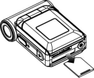 Sezione 2 Preparazione all'uso della videocamera Inserimento della batteria Prima che la videocamera possa essere utilizzata, è necessario caricare due batterie AA (alcaline). 1.