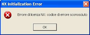 Se nel file di licenza è presente un Bundle e non è stato attivato, lanciando NX6 si avrà un messaggio di errore simile al seguente: L attivazione del Bundle deve essere fatta per ogni utente che si
