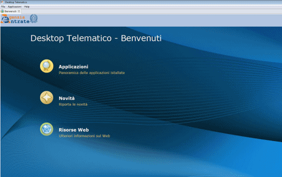 ACCESSO AL DESKTOP TELEMATICO Una volta configurato il primo accesso all applicazione "Desktop Telematico", ogni qual volta l utente attiva l applicazione tramite l apposita icona presente sulla