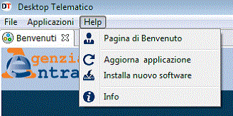 AGGIORNARE LE APPLICAZIONI INSTALLATE Una volta effettuata l installazione di una o più applicazioni di interesse all interno del Desktop telematico, le attivazioni successive dell applicazione