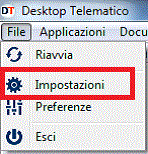 Nella parte superiore del "frame" vengono riportati i vari menu a tendina con le relative voci. Nell area centrale il "frame" varia a seconda delle funzionalità attivate dall utente.