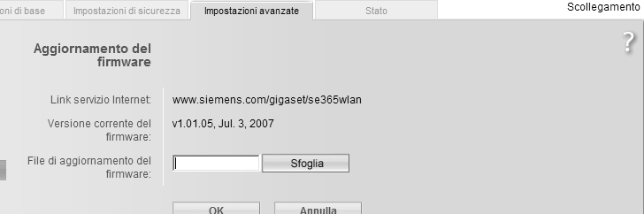 Amministrazione Reboot Se il Gigaset SE365 WLAN se non funziona più come dovrebbe, può essere ravviato. Dopodiché, dovrebbe essere di nuovo pronto all'uso.