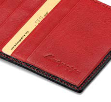 Portafoglio Wallet Portafoglio Wallet PORTAFOGLIO in pelle di vitello, 3+3 carte di credito e tasche per banconote.