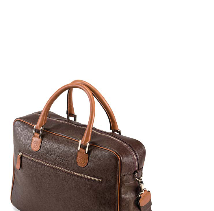 Cartella da lavoro Business Briefcase Business Bag CARTELLA DA LAVORO costruzione rigida in pelle di vitello, maniglia ergonomica lavorata a costa, chiusura in metallo con chiave, lavorazione a costa