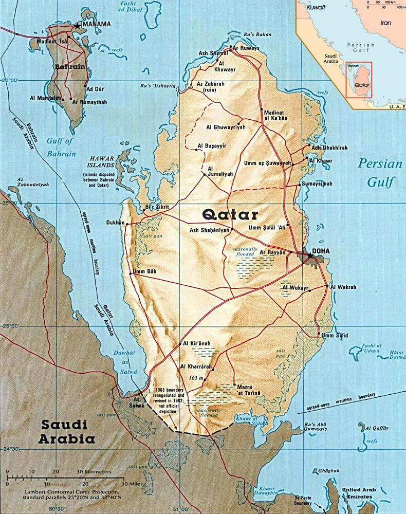 Qatar COLLOCAZIONE GEOGRAFICA Superficie: 11,521 km 2 Capitale: Doha Confini: Arabia Saudita Popolazione: 1,7 milioni Lingua ufficiale: Arabo (lingua commerciale e veicolare: Inglese)