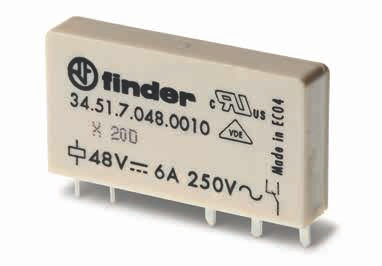 SERIE Relè elettromeccanico per circuito stampato 6 SERIE Ultra sottile con 1 contatto - 6.51.