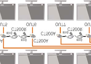 12 Distributori Distributore, 1 in - 8 out, con supporto Articolo CT3085 Euro 376,00 Il distributore di segnale CT3085 invia il segnale in ingresso simultaneamente verso le 8 uscite.