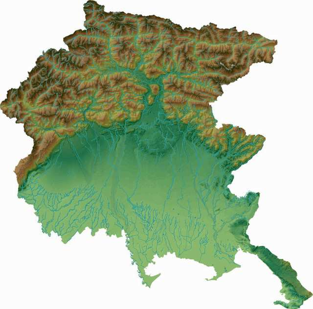 2. Analisi regionale Caratteristiche orografiche Figura 1 morfologia del Friuli Venezia Giulia [http://www.protezionecivile.fvg.