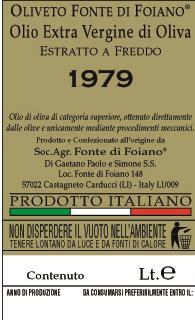 FONTE DI FOIANO 1979 FONTE DI FOIANO Informazioni aziendali Piante di olivo: 6.