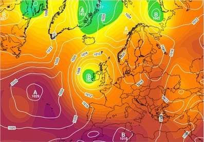 Isobare, cicloni e anticicloni I meteorologi per analizzare come si modifica nel tempo la pressione atmosferica, utilizzano delle carte delle ISOBARE, ossia certe geografiche dove però sono tracciate