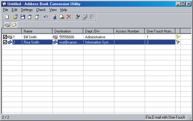 Panoramica della Address Book Conversion Utility 1 Operazioni preliminari La Address Book Conversion Utility è un applicazione stand-alone che consente di importare i dati dei file di indirizzi da