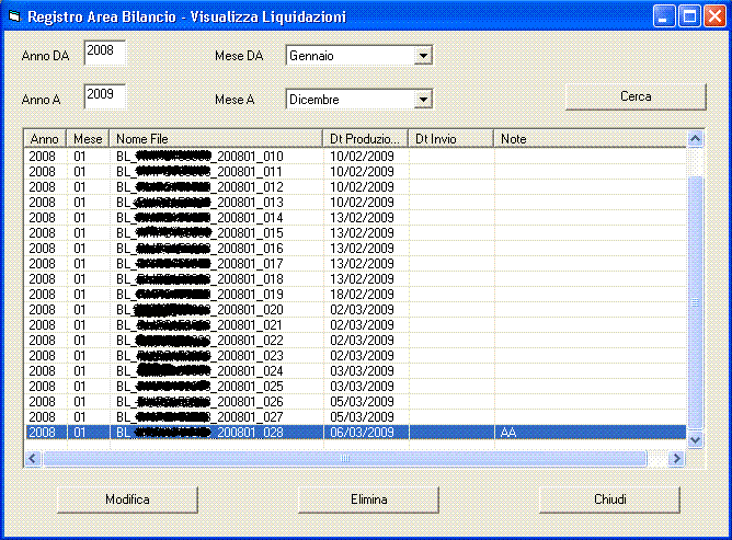 4.4 REGISTRO ESPORTAZIONE DATI 4.4.1 