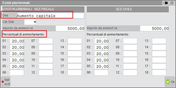 Anche in questo caso se è attiva la gestione civile, compare la relativa sezione.