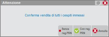 Ad una prima conferma, la maschera dei Dati vendita resta aperta per consentire all utente di procedere, eventualmente, all alienazione di altri beni.