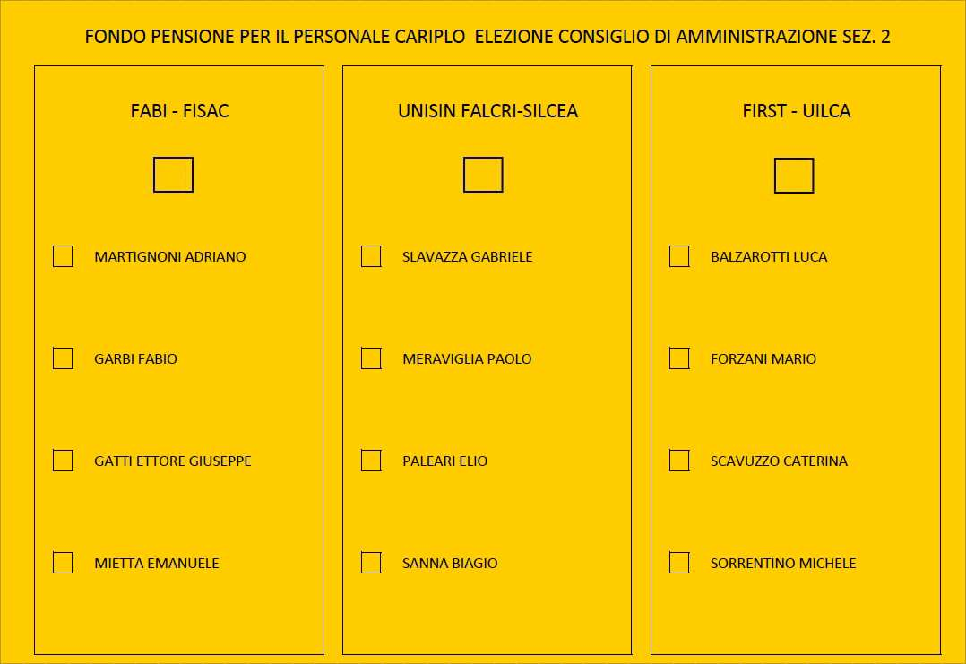 Votazioni per l elezione del Consiglio di Amministrazione e del Collegio dei Sindaci Fondo Pensioni Cariplo dal 1 ottobre al 21 ottobre 2015 DIFENDI IL TUO ZAINETTO,