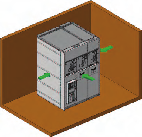 IAC AFL 12,5 ka 1s La protezione ad arco interno è garantita sui 3 lati del quadro, frontale e laterale. È possibile avere due soluzioni: 1.