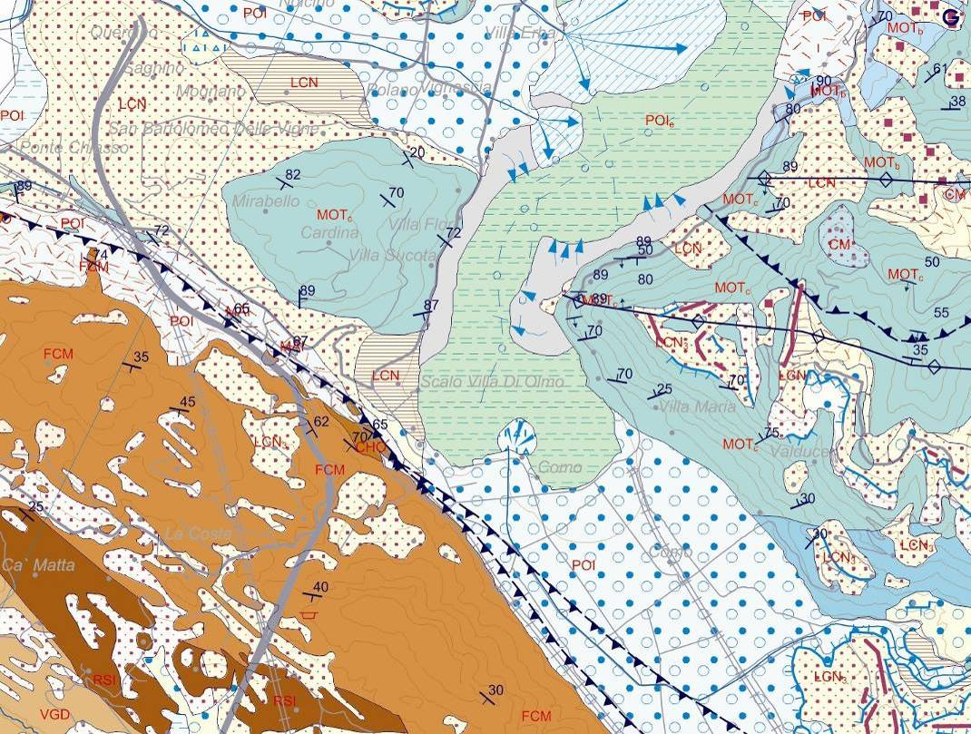 Carta geologica Calcare di Moltrasio Giurassico