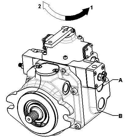 REGOLATORE MANUALE A LEVA RETROAZIONATO MANUAL LEVER WITH FEED-BACK CONTROL C2 LRX La pompa assume una cilindrata direttamente proporzionale all'angolo impostato dalla leva.