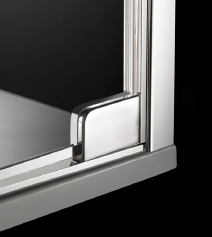 Pivot door with in-line fix panel Porta doccia con anta fissa in linea / Turkish 32 33 Door with hinge to the wall and to combine with return panel 2100.