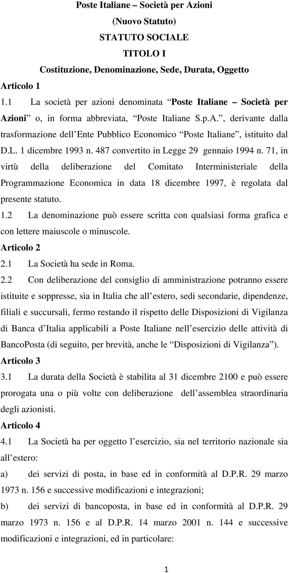 L. 1 dicembre 1993 n. 487 convertito in Legge 29 gennaio 1994 n.