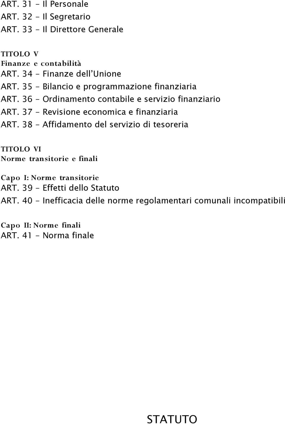 37 - Revisione economica e finanziaria ART.