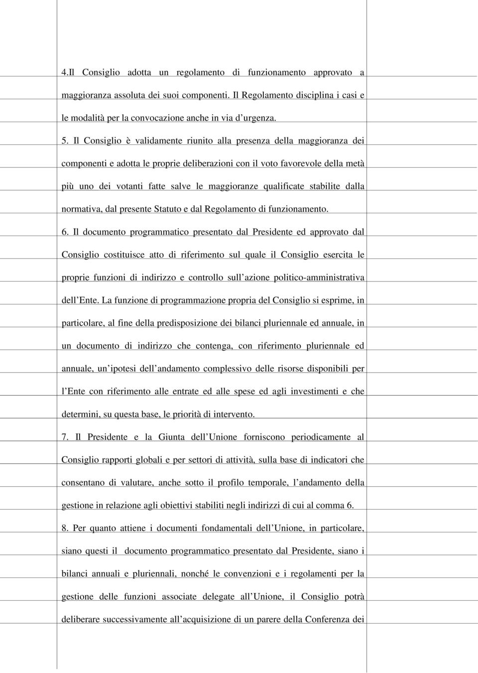 qualificate stabilite dalla normativa, dal presente Statuto e dal Regolamento di funzionamento. 6.