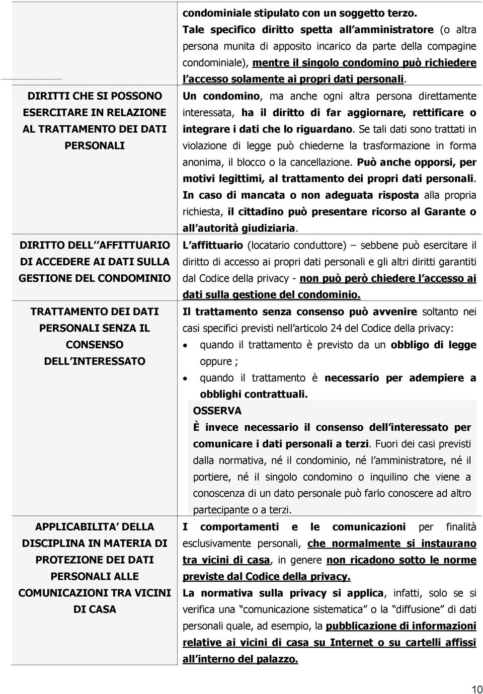 Tale specifico diritto spetta all amministratore (o altra persona munita di apposito incarico da parte della compagine condominiale), mentre il singolo condomino può richiedere l accesso solamente ai