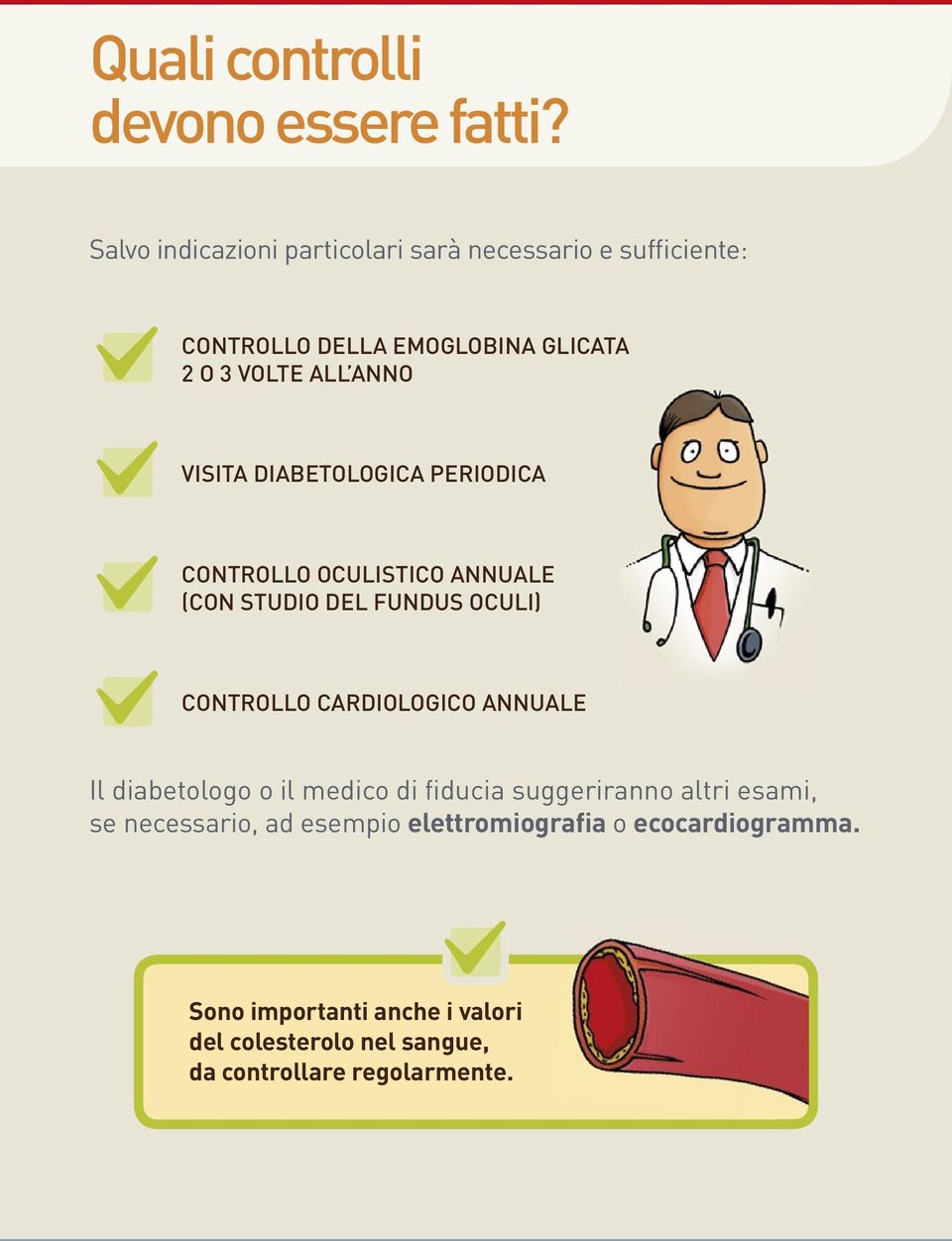 visita DIABETOLOGIcA PERIODIcA controllo OcULISTIcO AnnUALE (con STUDIO DEL FUnDUS OcULI) controllo cardiologico AnnUALE